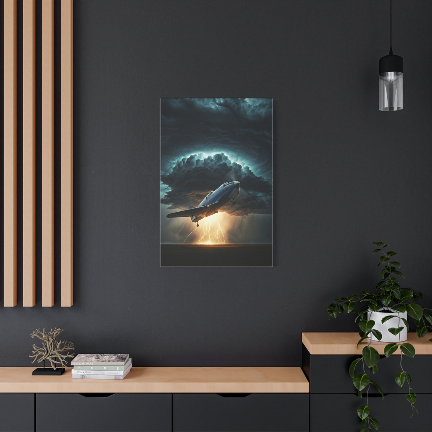 Stormbreaker Aircraft Through Lightning Skies Wall Art & Canvas Prints