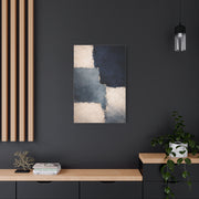 Navy and Stone Color Block Composition Wall Art & Canvas Print