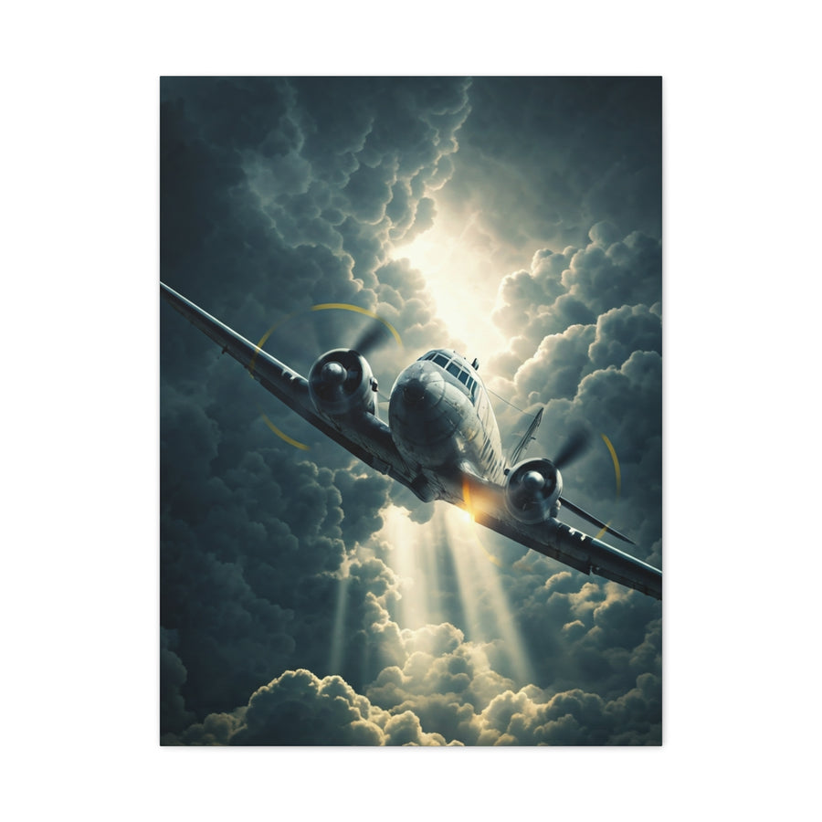 Lightning Storm Fighter Flight Wall Art & Canvas Prints