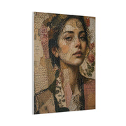 Mixed-Media Feminine Portrait Collage Wall Art & Canvas Print
