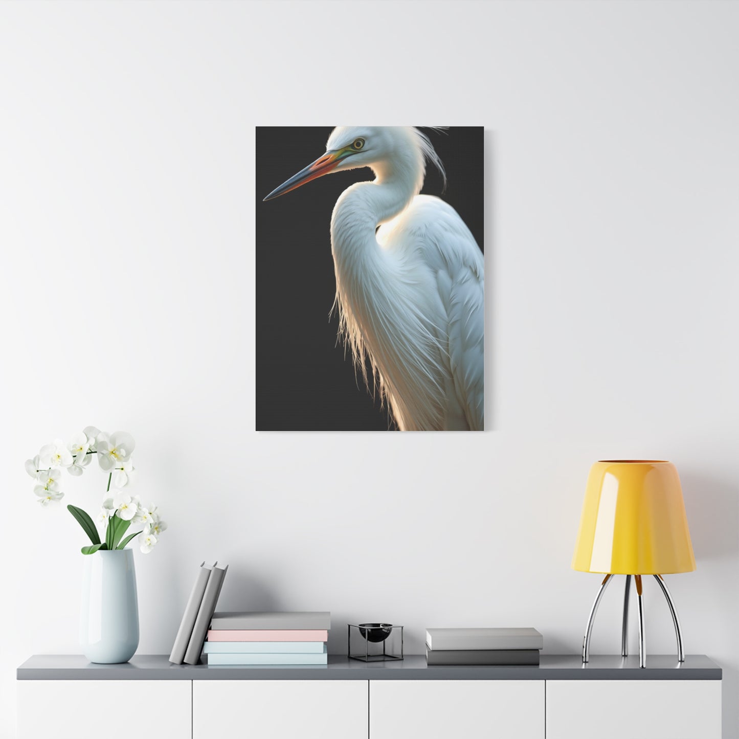 Supreme Egret Art Beautiful Collection Wall Art & Canvas Print