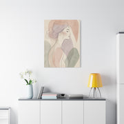 Soft Contour Feminine Portrait Wall Art & Canvas Print