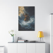 Poseidon God of the Sea Rising from the Storm Wall Art & Canvas Print