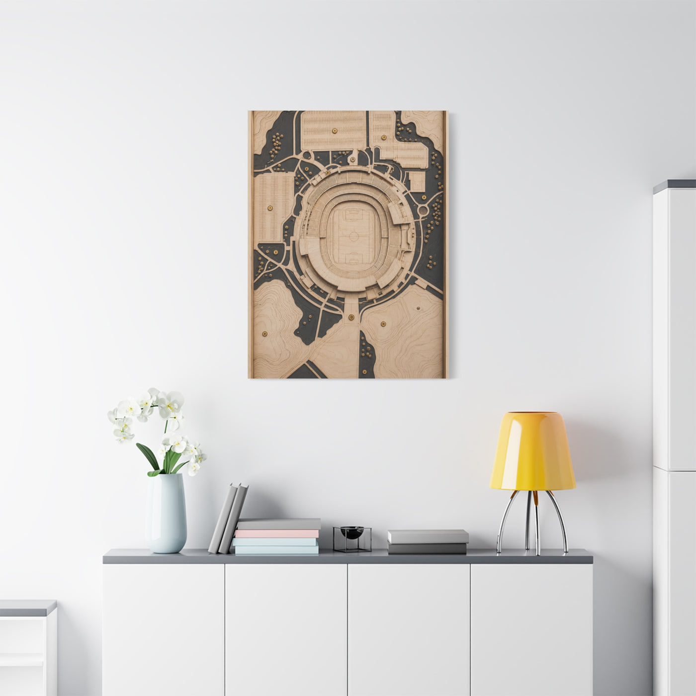 Topographic Stadium Map Sports Wall Art & Canvas Print