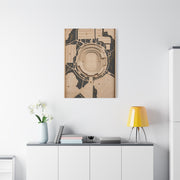 Topographic Stadium Map Sports Wall Art & Canvas Print