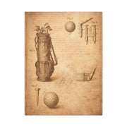 Vintage Golf Equipment Patent Study Wall Art & Canvas Print
