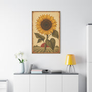 Heritage Field Sunflower Illustration Wall Art & Canvas Print