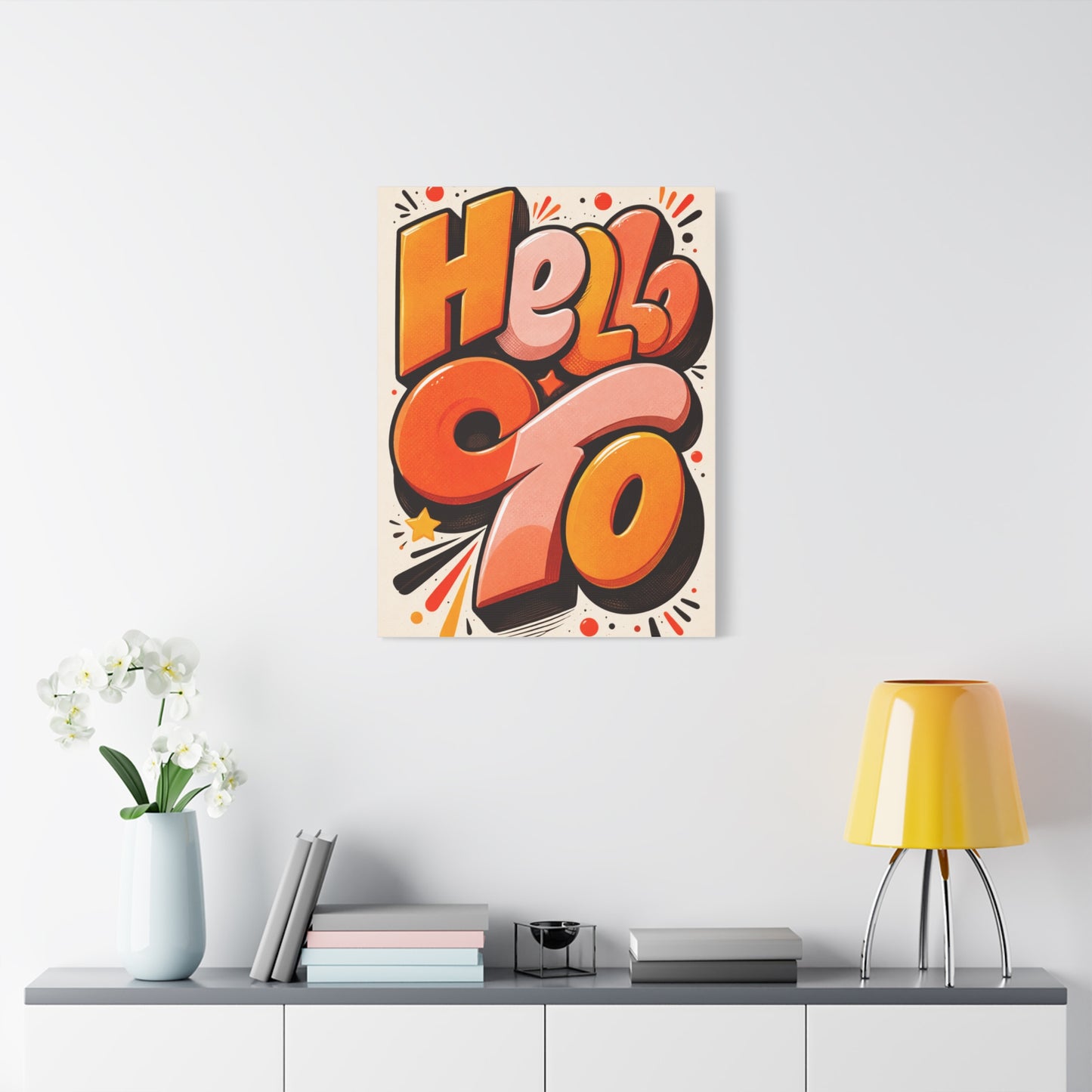Retro Pop Typography Statement Wall Art & Canvas Print