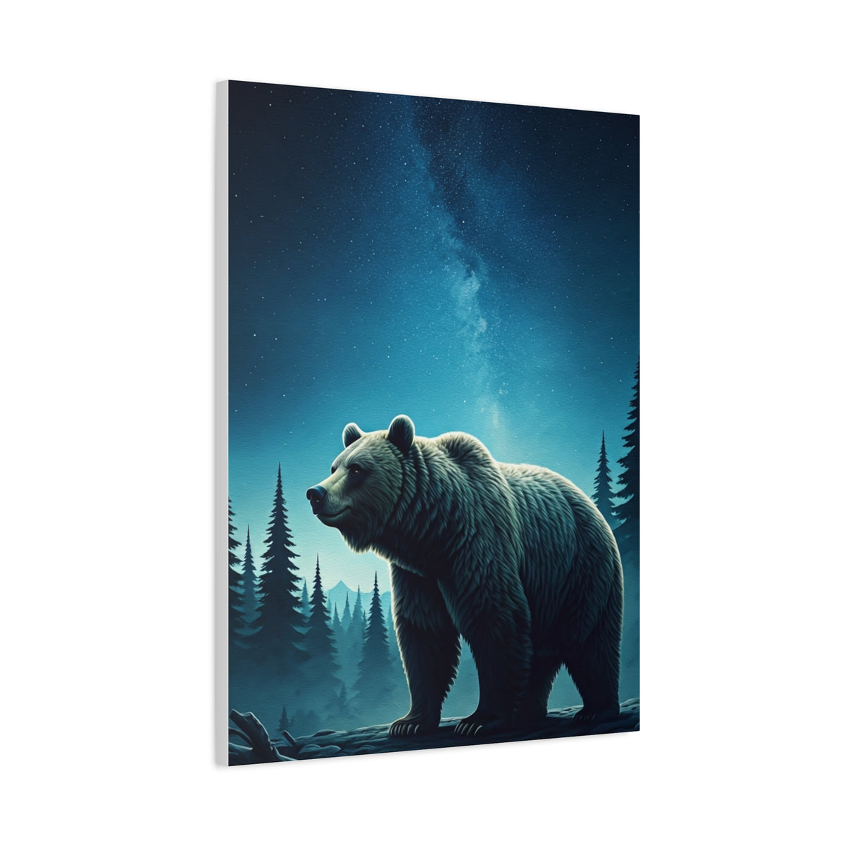 Midnight Wilderness Bear Under the Stars Wall Art & Canvas Prints