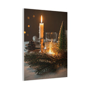 Warm Candlelight Christmas Table Wall Art & Canvas Print