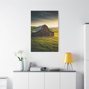 Sunlit Meadow Barn Landscape Wall Art & Canvas Prints