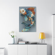 Driftwood Koi Sculpture Wall Art & Canvas Print