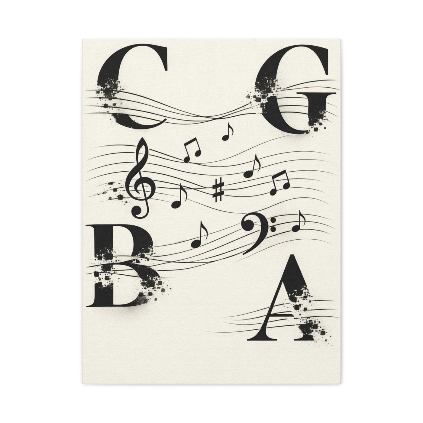 Minimal Music Typography Expression Wall Art & Canvas Print