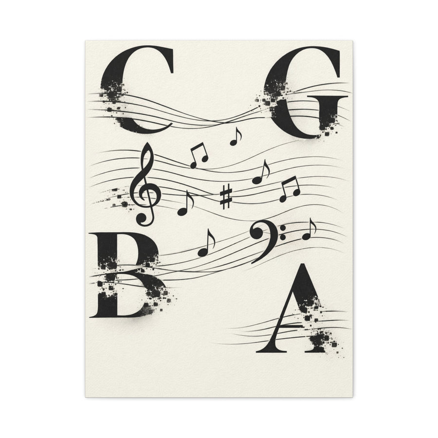 Minimal Music Typography Expression Wall Art & Canvas Print