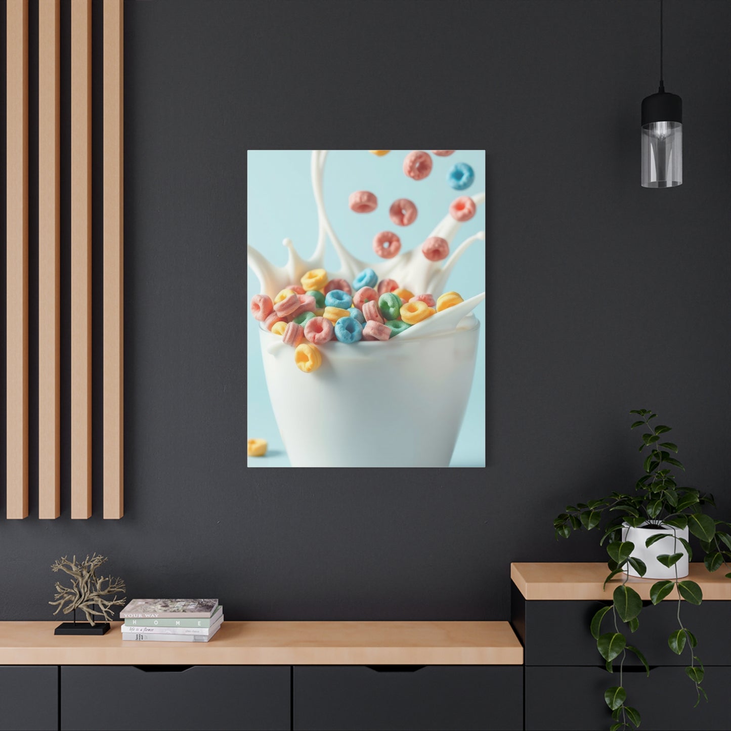 Fruit Loops in Milk Art Premium Canvas 17 Wall Art & Canvas Print