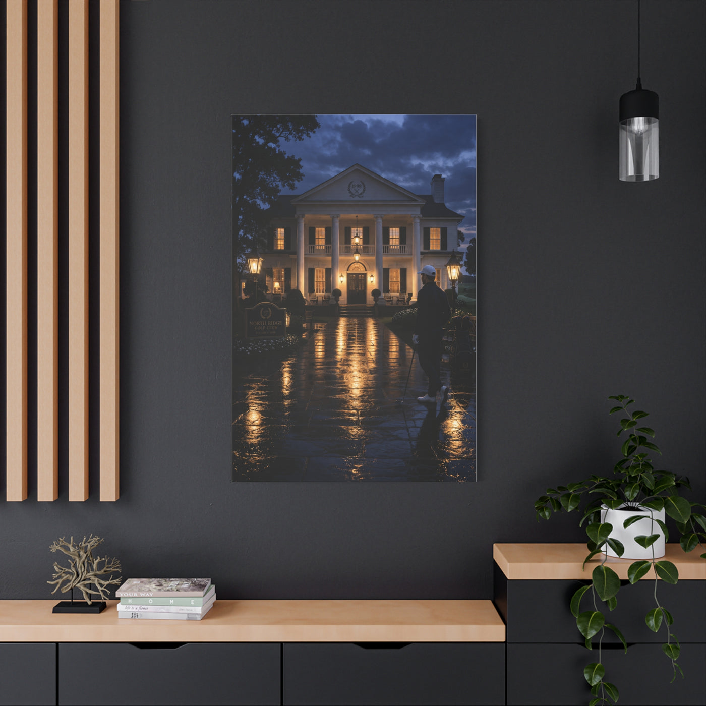 Grand Clubhouse Blue Hour Golf Wall Art & Canvas Print