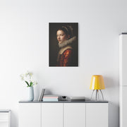 Baroque Noblewoman With Pearls Classical Portrait Wall Art & Canvas Print