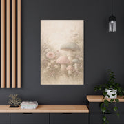 Vintage Pastel Mushroom Meadow Wall Art & Canvas Print