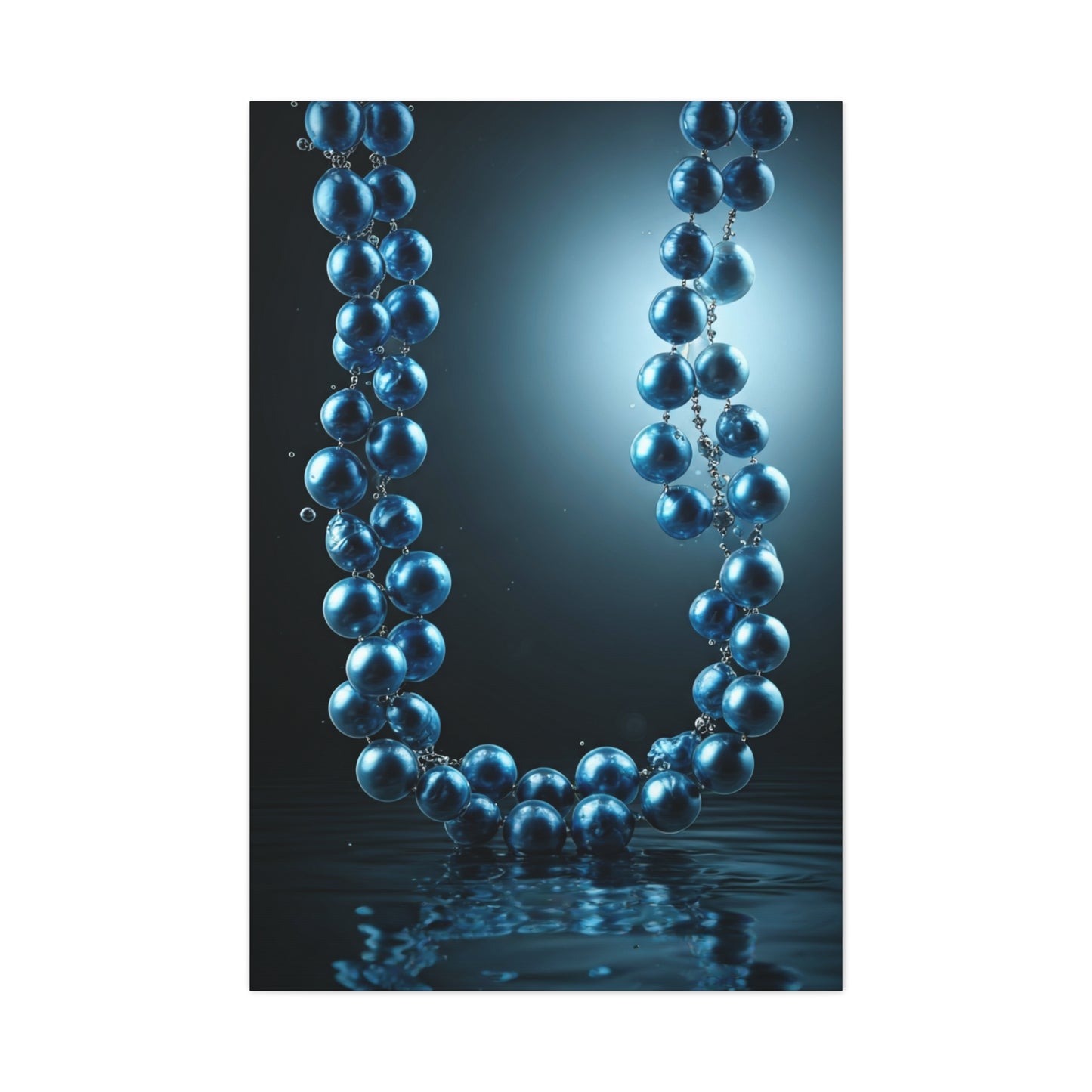Blue Pearl Necklace Beneath Ocean Surface Wall Art & Canvas