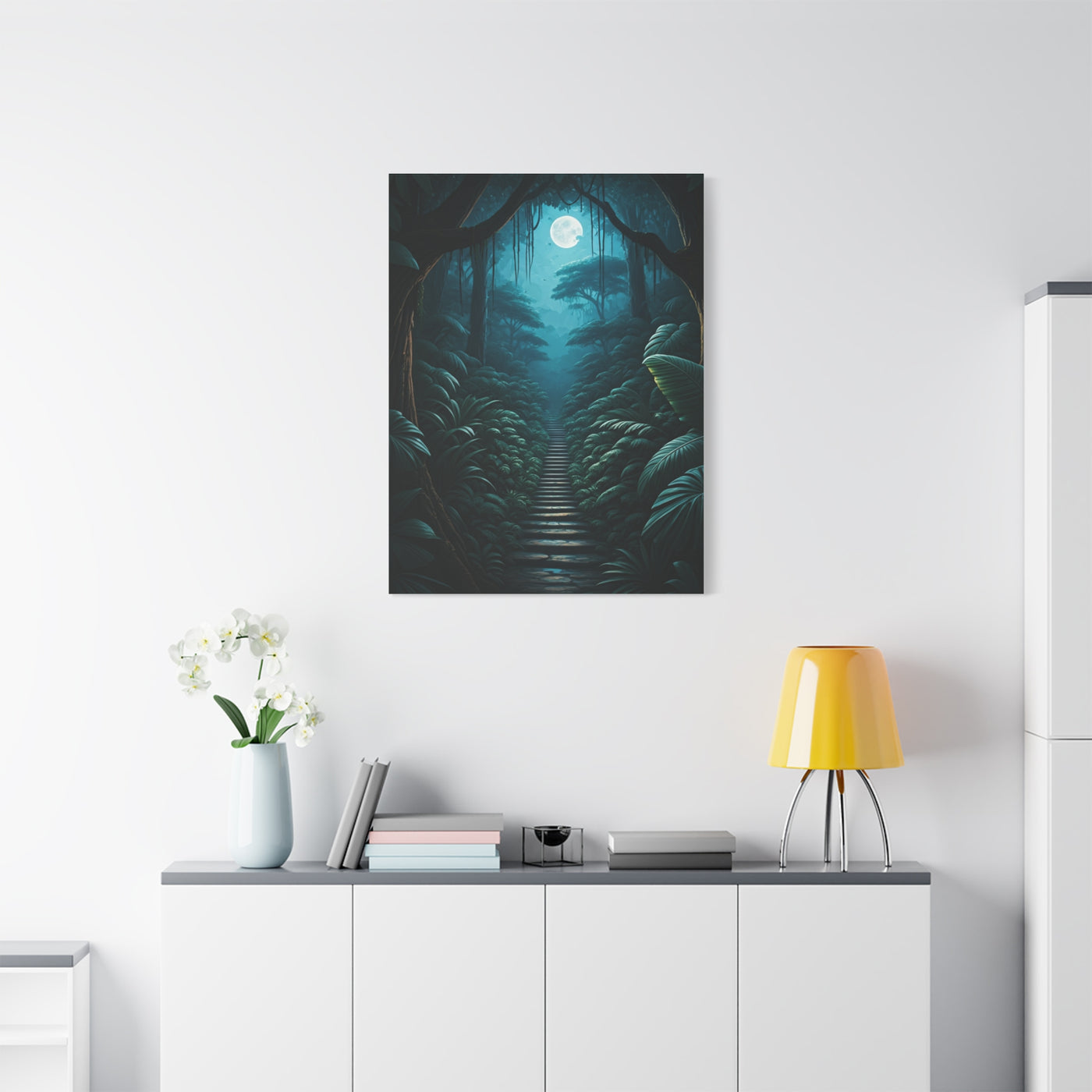 Moonlit Jungle Pathway Wall Art & Canvas Prints