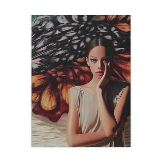 Abstract Butterfly Portrait Contemporary Wall Art & Canvas Print