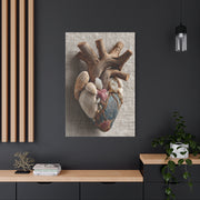 Driftwood Coastal Heart Sculpture Wall Art & Canvas Print