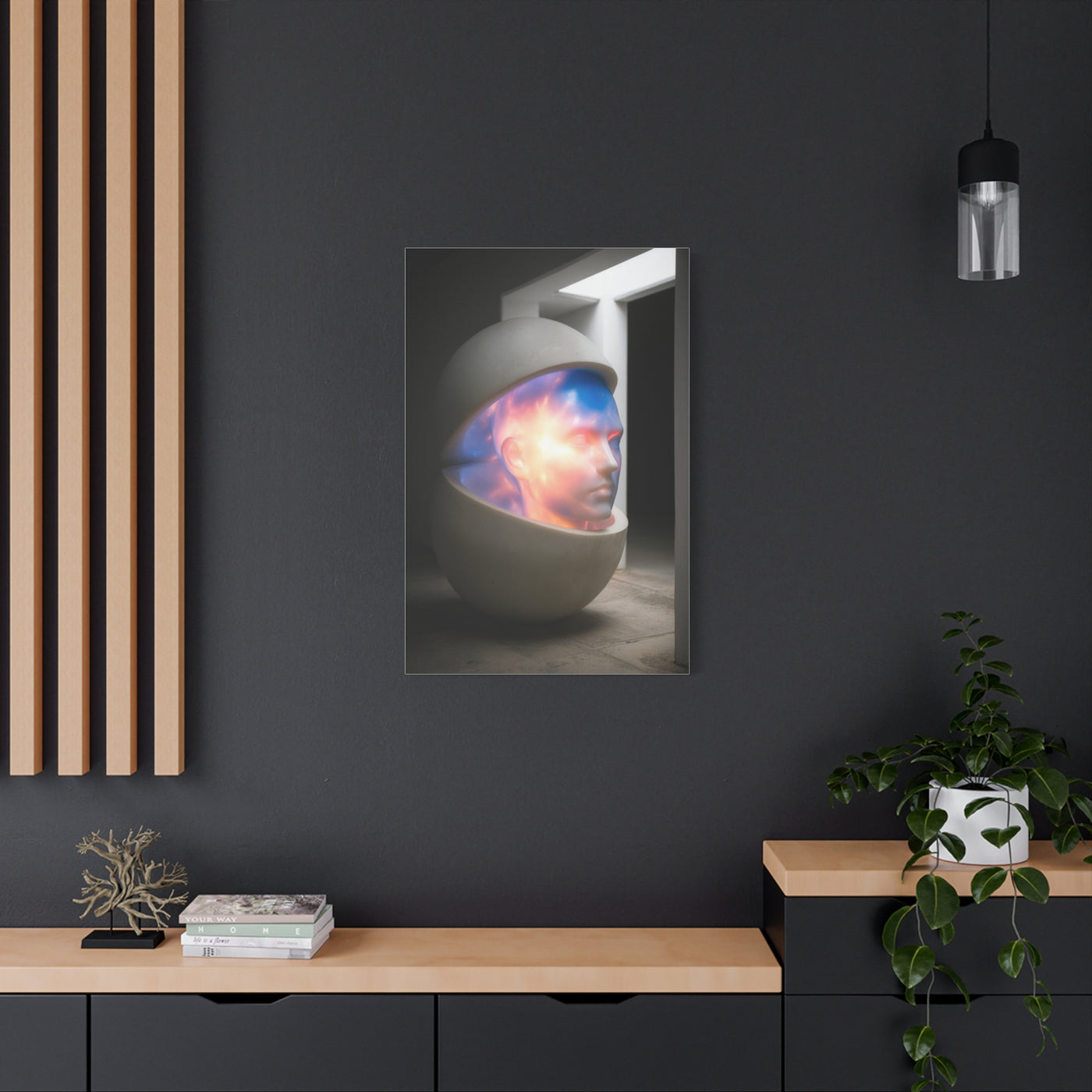 Surreal Cosmic Mind Sculpture Wall Art & Canvas Print