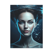 Underwater Woman Portrait with Floating Hair Wall Art & Canvas Prints