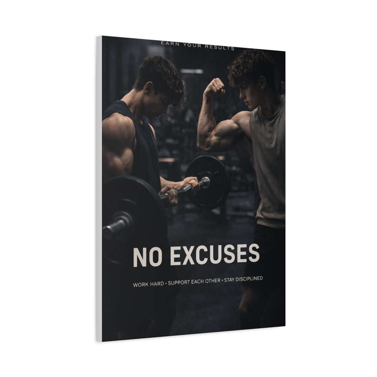 No Excuses Power Training Wall Art & Canvas Print