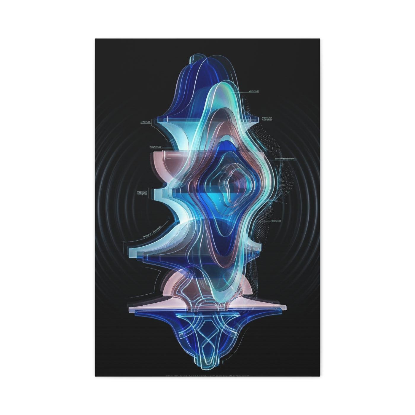 Futuristic Soundform Resonance Wall Art & Canvas Print