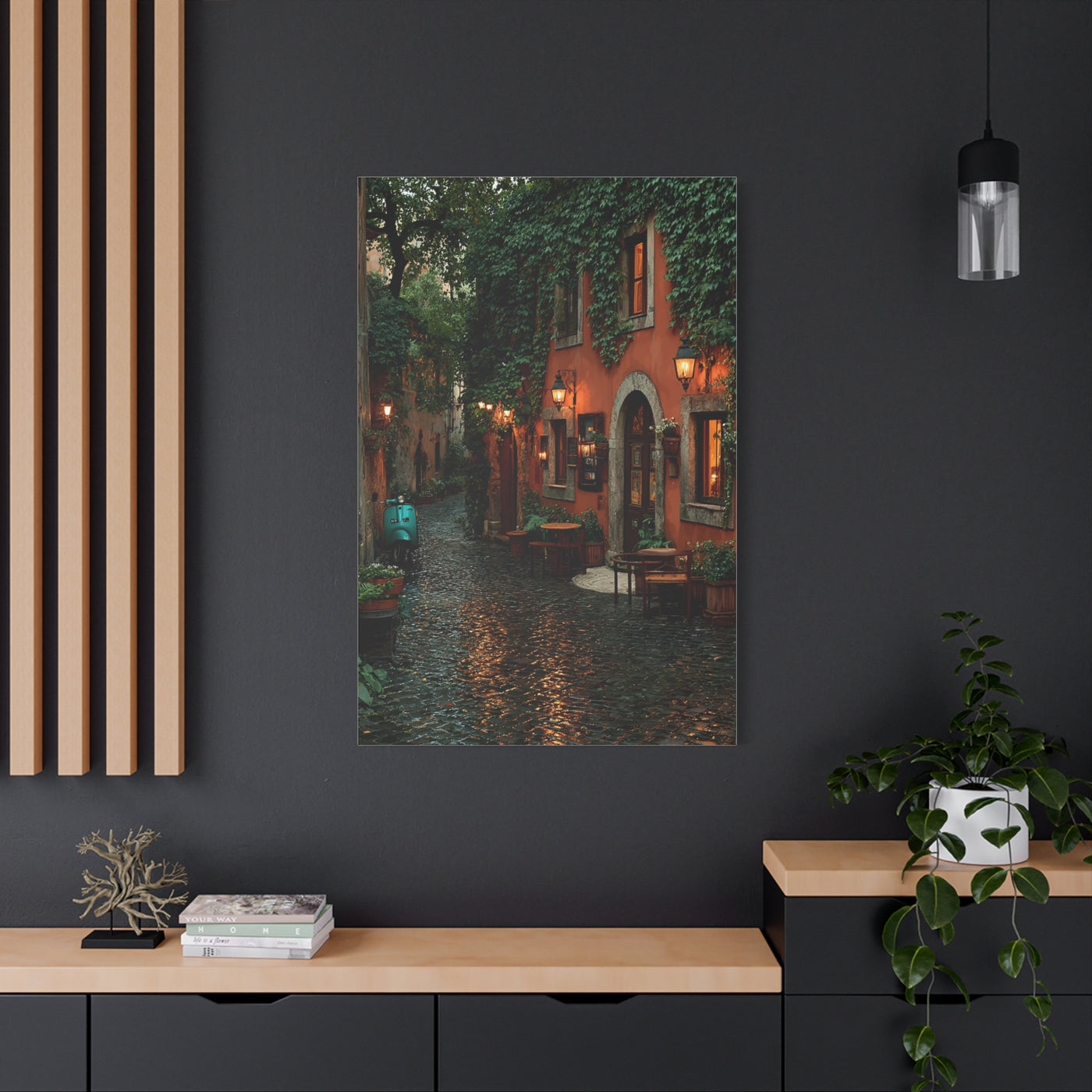 Italian Alley Evening Glow Wall Art & Canvas Print