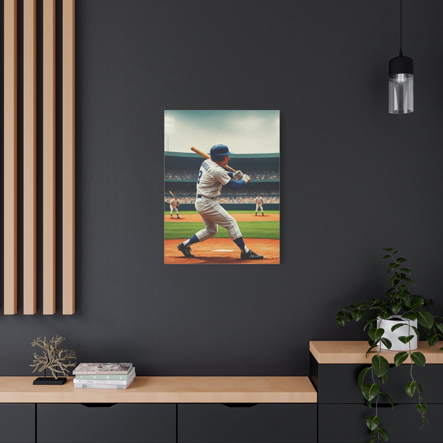 Classic Batter Swing in Stadium Action Wall Art & Canvas Prints