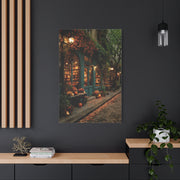 Autumn Bookshop Street Scene Wall Art & Canvas Print
