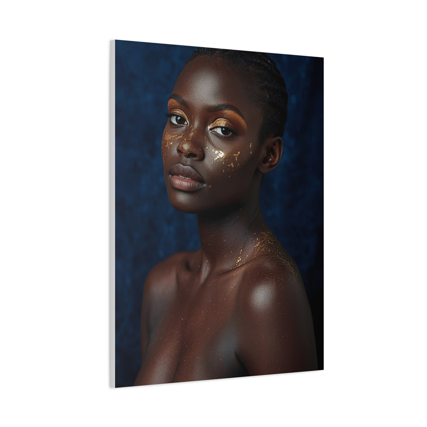 Minimal Gold Highlight Portrait Wall Art & Canvas Print