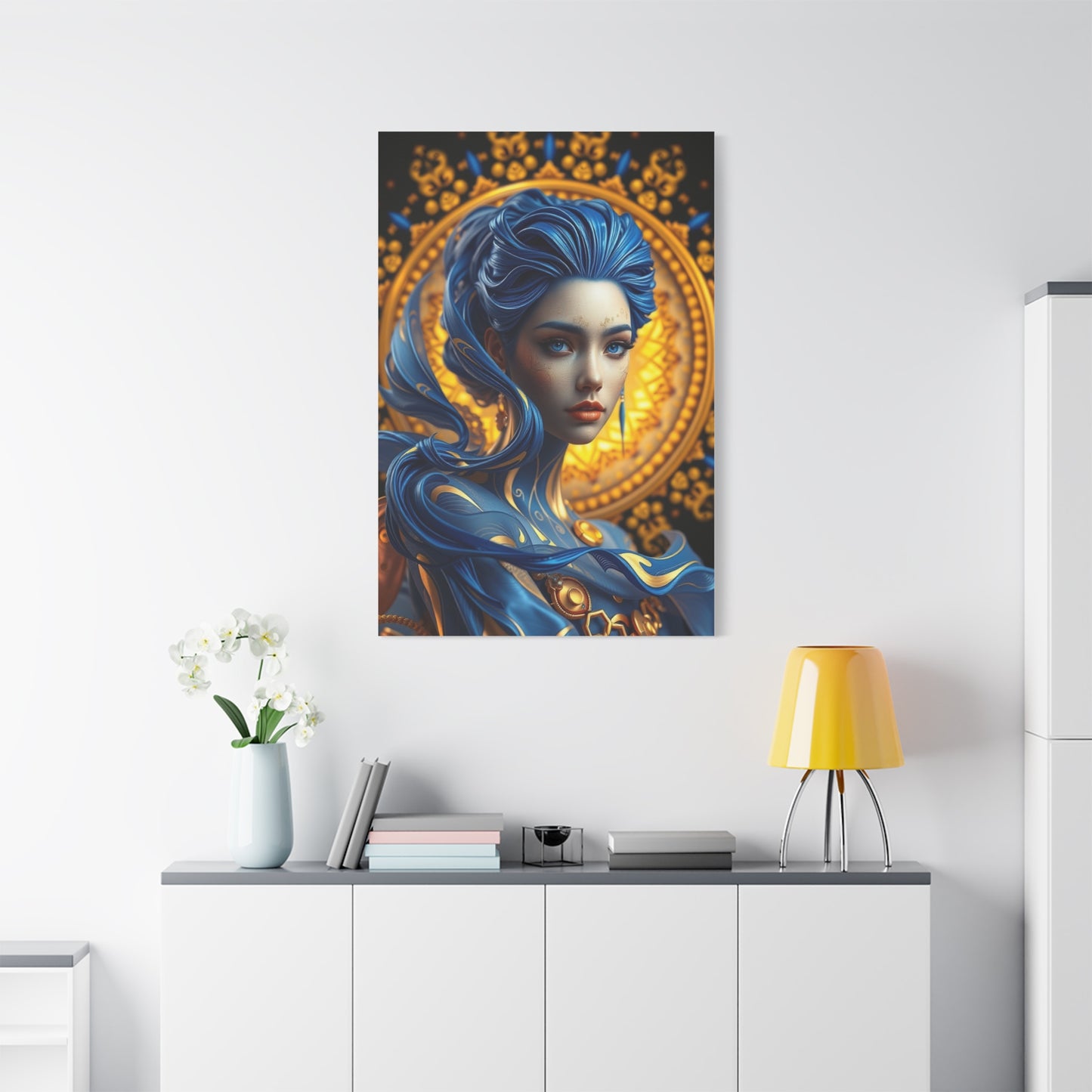 Blue & Gold Art Supreme Gallery Wall Art & Canvas Print