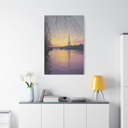 Paris Sunrise Eiffel Tower Reflection Wall Art & Canvas Print