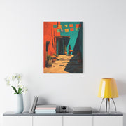 Mexican Market Street Folk Scene Wall Art & Canvas Print