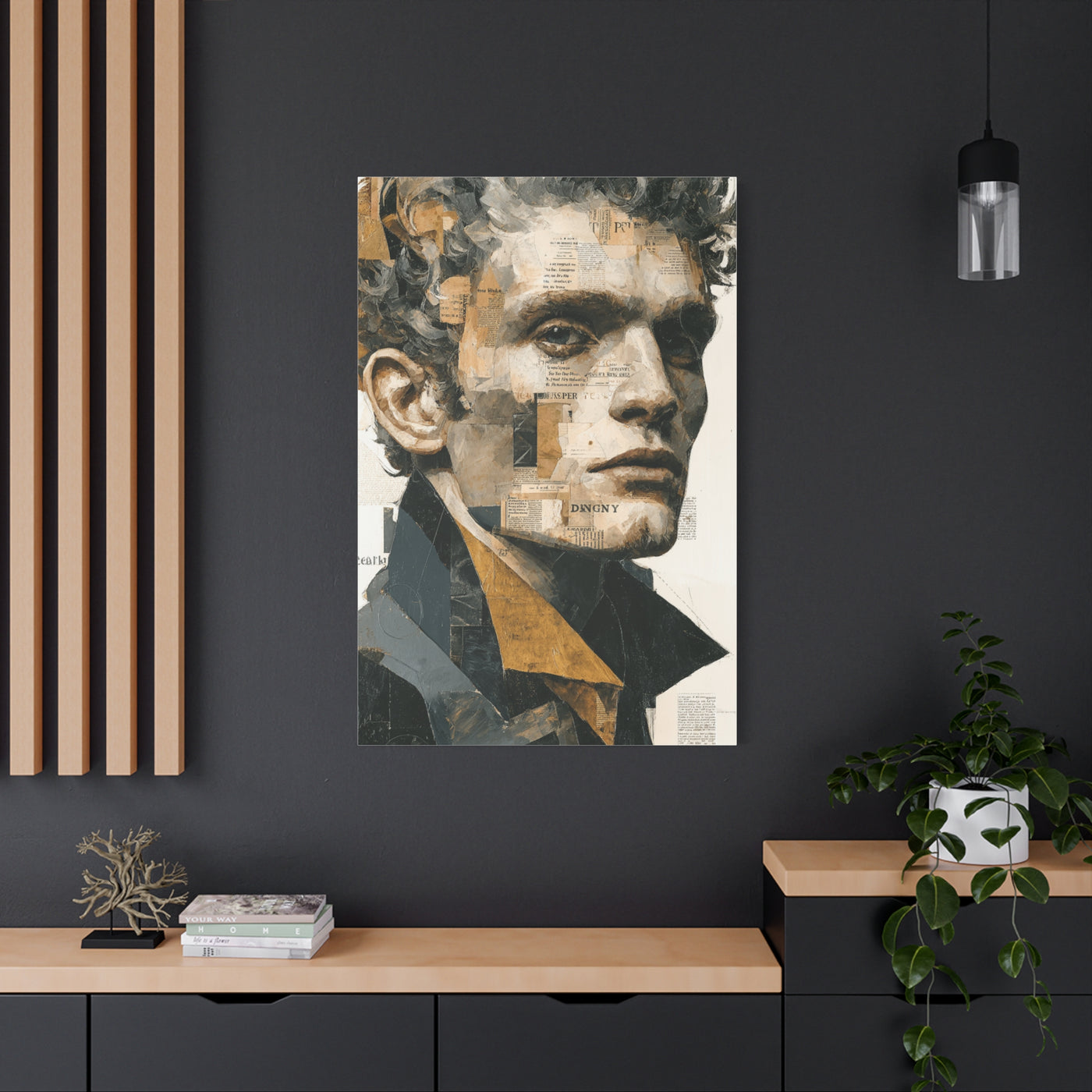Editorial Male Portrait Collage Wall Art & Canvas Print