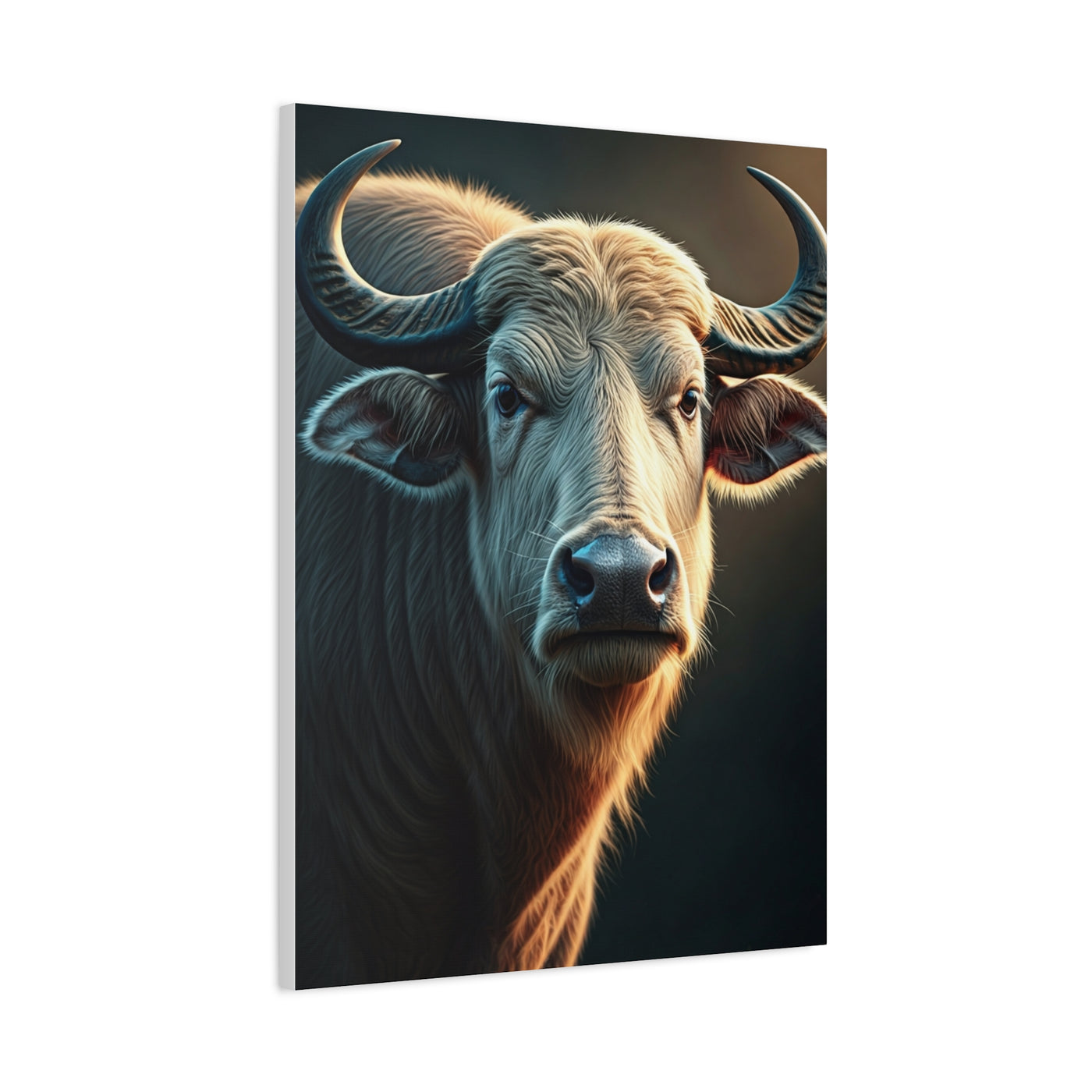 Soft Glowing Light Water Buffalo Portrait Wall Art & Canvas Print