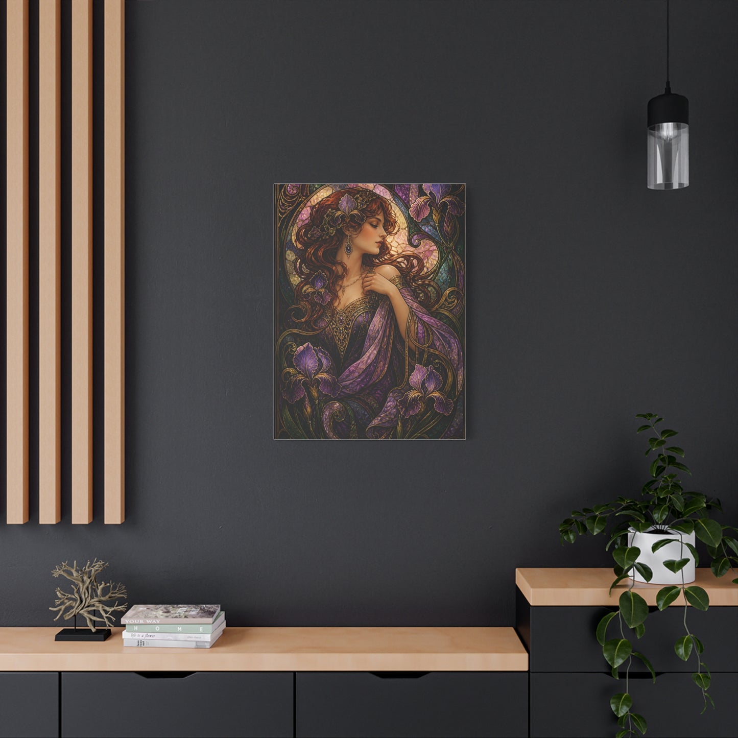 Art Nouveau Iris Muse Portrait Wall Art & Canvas Print