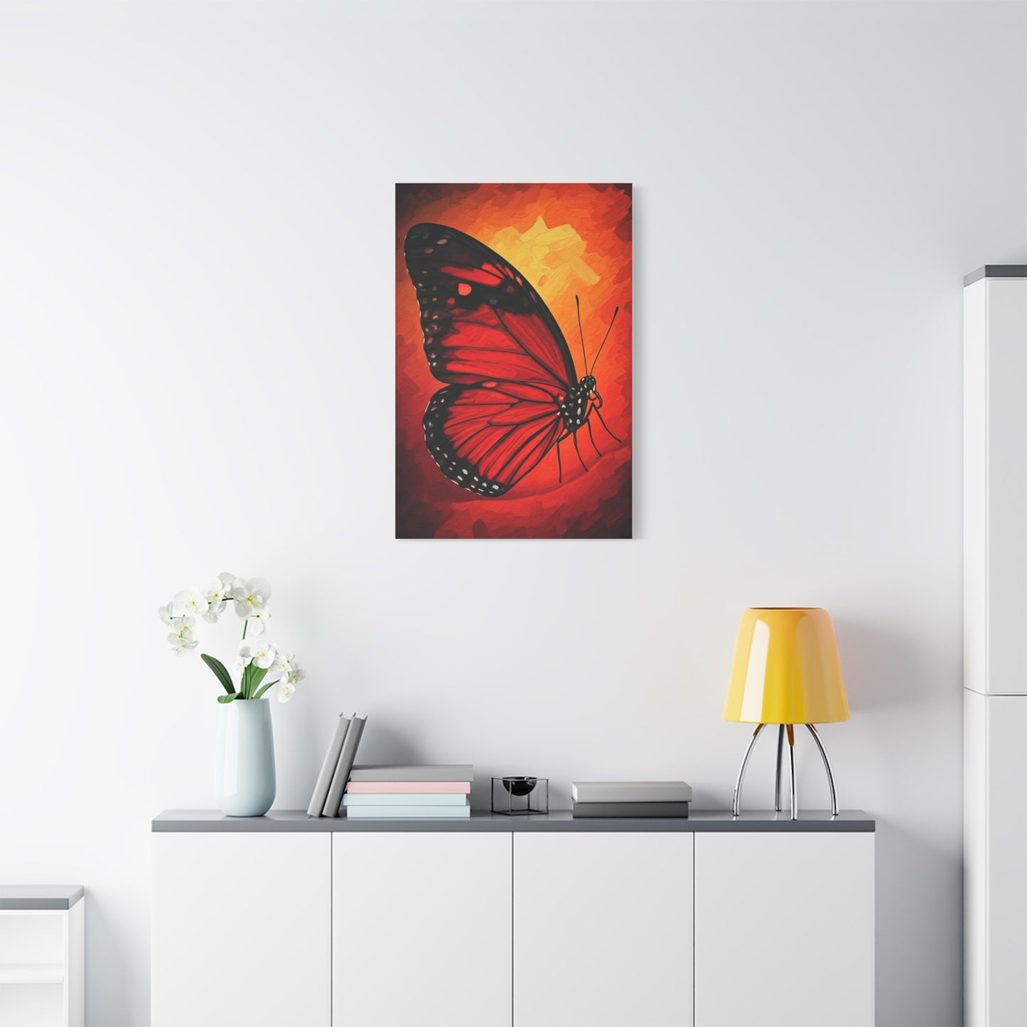 Crimson Butterfly Close-Up Wall Art & Canvas Prints