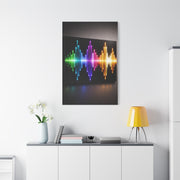 Neon Equalizer Light Spectrum Wall Art & Canvas Print