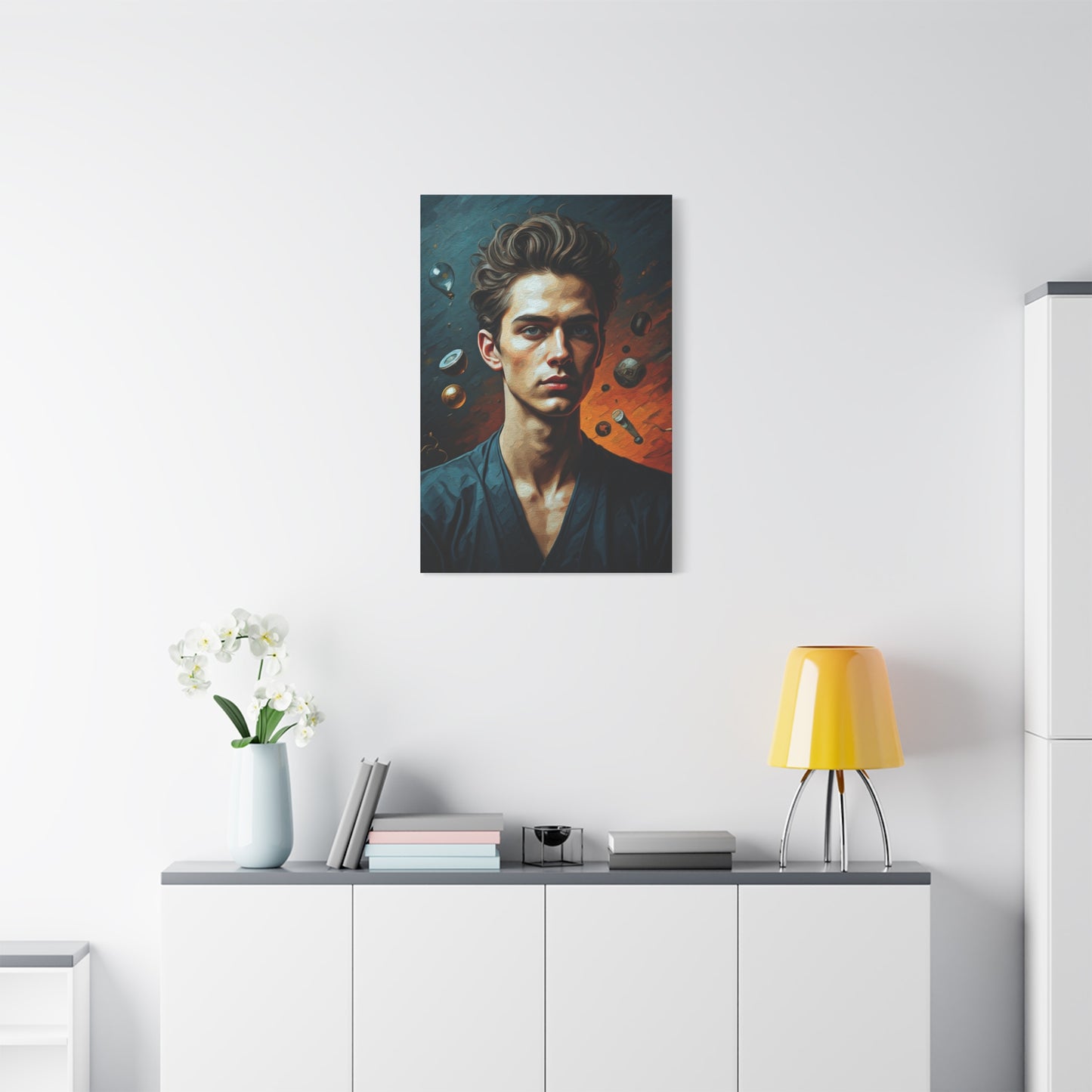 Abstract Energy Male Portrait Wall Art & Canvas Print