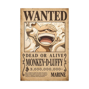 One Piece Monkey D. Luffy Gear 5 Wanted Poster Wall Art & Canvas Print