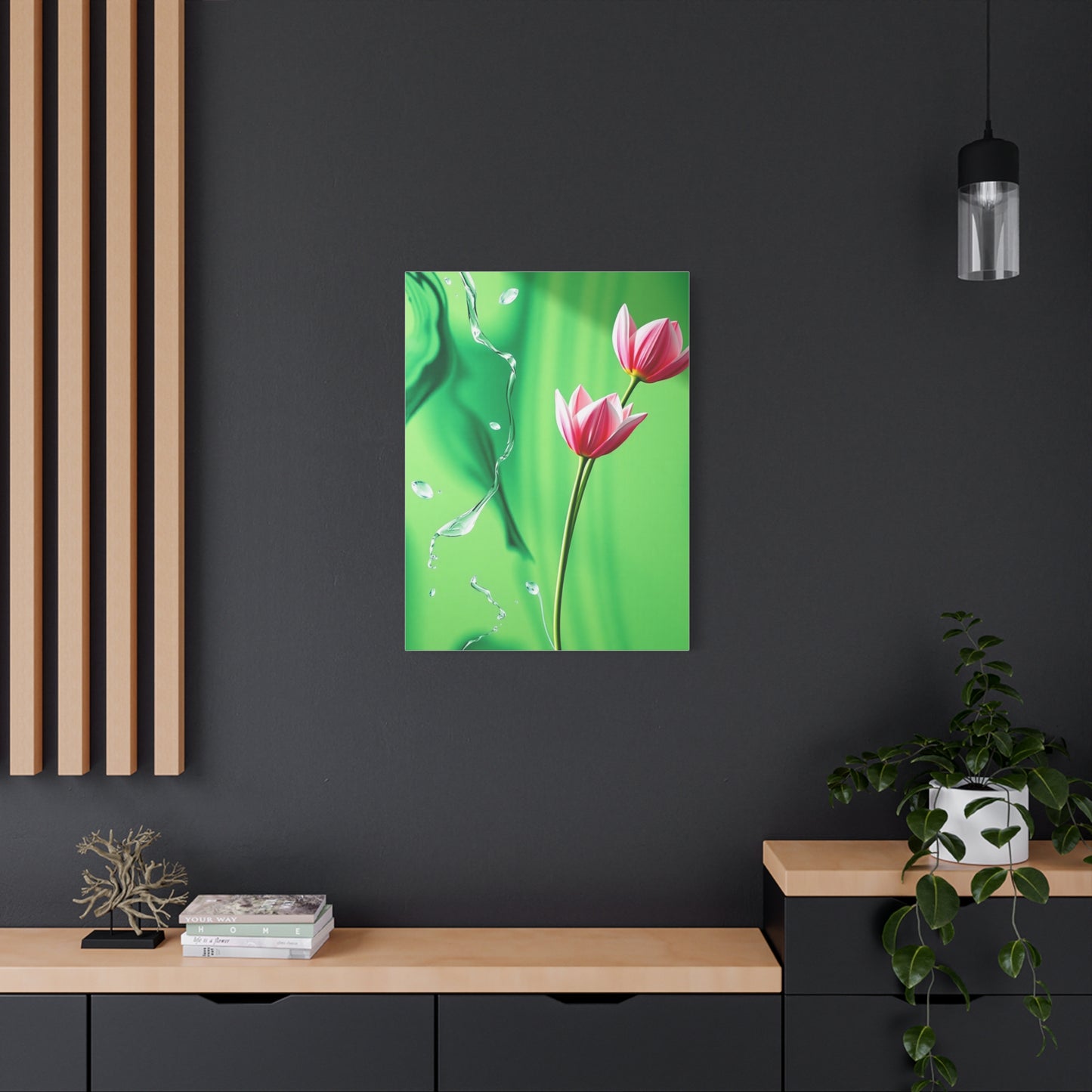 Supreme Green & Pink Canvas Art Collection Wall Art & Canvas Print