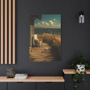 Farmhouse Lakeside Porch Scene Wall Art & Canvas Print
