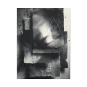 Monochrome Layered Paper Abstraction Wall Art & Canvas Print