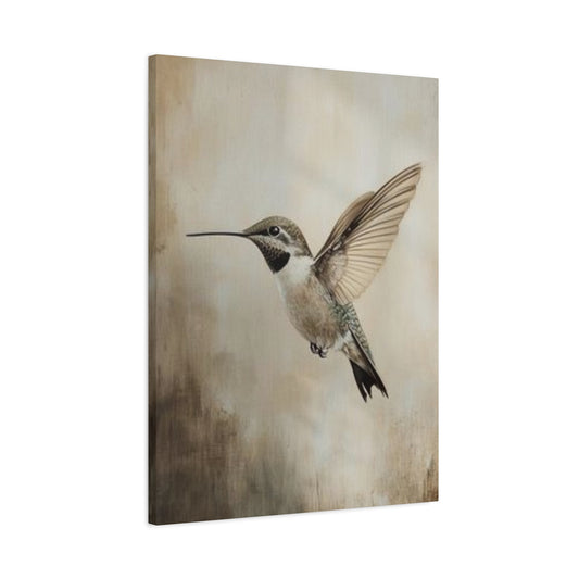 Flying Humming Bird Portrait Painting Wall Art & Canvas Prints