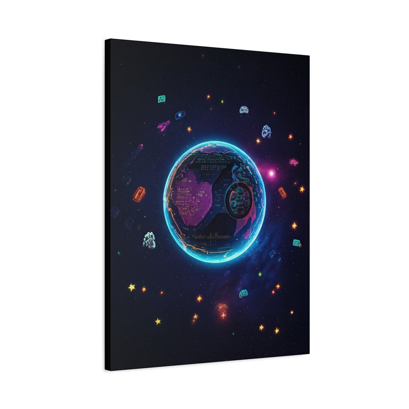 Pixel Orbit Universe Wall Art & Canvas Prints