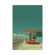 Minimal Desert Station Composition Wall Art & Canvas Print
